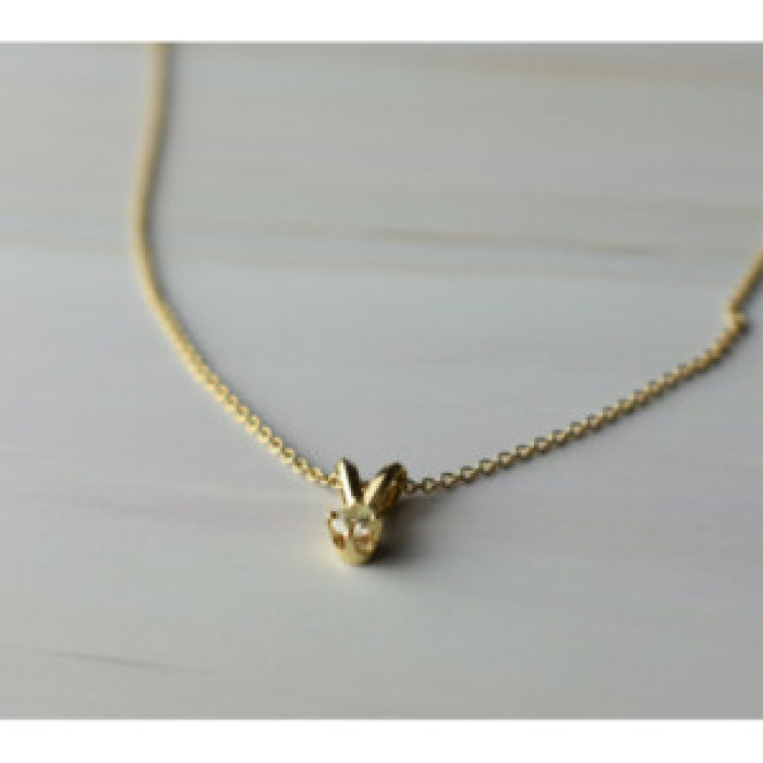 10K Yellow Gold Diamond Chain with Pendant