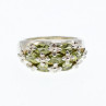 925 Sterling Silver Peridot Ring Size 7