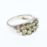 925 Sterling Silver Peridot Ring Size 7
