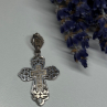 925 Sterling Silver CZ Cross Length 40 Mm