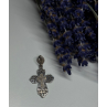 925 Sterling Silver CZ Cross Length 40 Mm