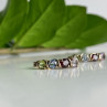 Vintage 925 Sterling Silver Gold Plated Multi Gemstones Earrings