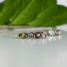 Vintage 925 Sterling Silver Gold Plated Multi Gemstones Earrings