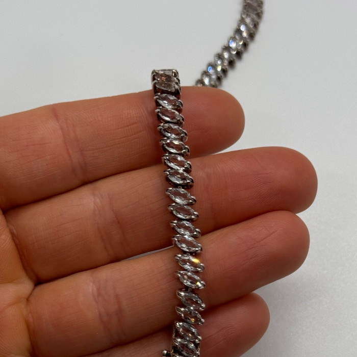 925 Sterling Silver Tourmalines Bracelet