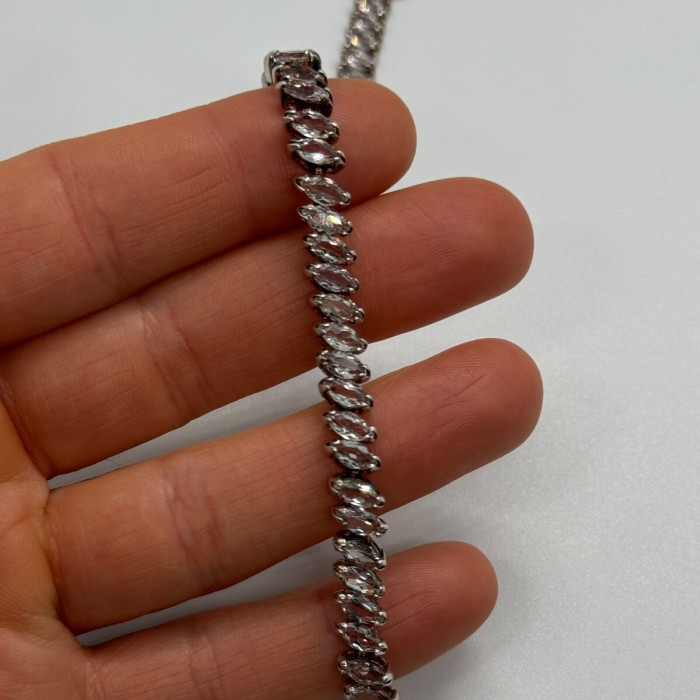 925 Sterling Silver Tourmalines Bracelet