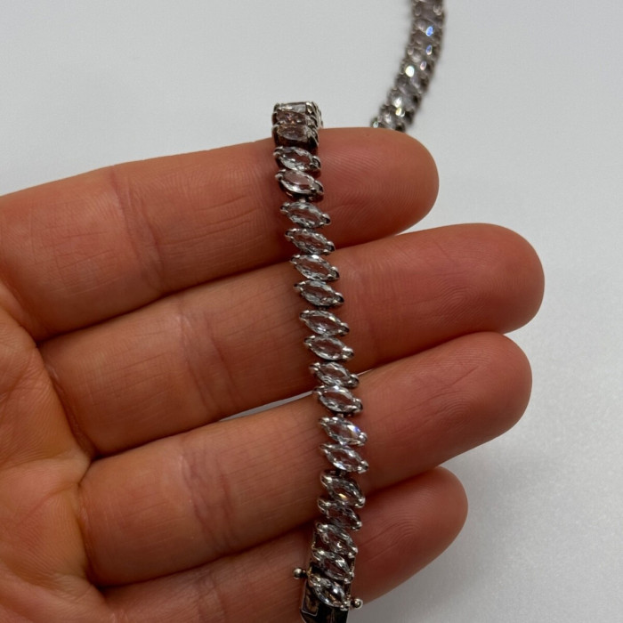 925 Sterling Silver Tourmalines Bracelet