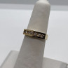 14K Yellow Gold & Colorless Sapphire Ring Size 5.5