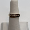 14K Yellow Gold & Colorless Sapphire Ring Size 5.5