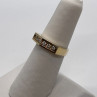 14K Yellow Gold & Colorless Sapphire Ring Size 5.5
