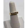 14K YELLOW GOLD & COLORLESS SAPPHIRE RING  SIZE 5.5