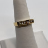 14K Yellow Gold & Colorless Sapphire Ring Size 5.5