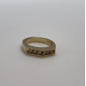 14K YELLOW GOLD & COLORLESS SAPPHIRE RING  SIZE 5.5