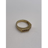 14K YELLOW GOLD & COLORLESS SAPPHIRE RING  SIZE 5.5