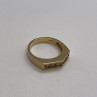 14K Yellow Gold & Colorless Sapphire Ring Size 5.5
