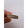 14K YELLOW GOLD & COLORLESS SAPPHIRE RING  SIZE 5.5