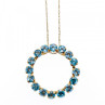10K Yellow Gold Topaz Chain With Pendant