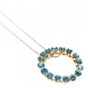 10K Yellow Gold Topaz Chain With Pendant