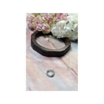 10K YELLOW GOLD TOPAZ CHAIN WITH PENDANT