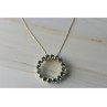 10K YELLOW GOLD TOPAZ CHAIN WITH PENDANT