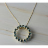 10K Yellow Gold Topaz Chain With Pendant