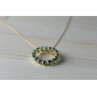 10K YELLOW GOLD TOPAZ CHAIN WITH PENDANT