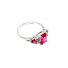 925 Sterling Silver Pink Topaz Ring Size 7