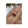 925 Sterling Silver Pink Topaz Ring Size 7