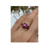 925 Sterling Silver Pink Topaz Ring Size 7