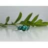 925 Sterling Silver Green CZ Ring Size 8