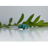 925 Sterling Silver Green CZ Ring Size 8
