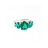925 Sterling Silver Green CZ Ring Size 8