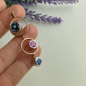 925 Sterling Silver Gold Plated Aquamarine, Topaz & Tourmaline Pendant