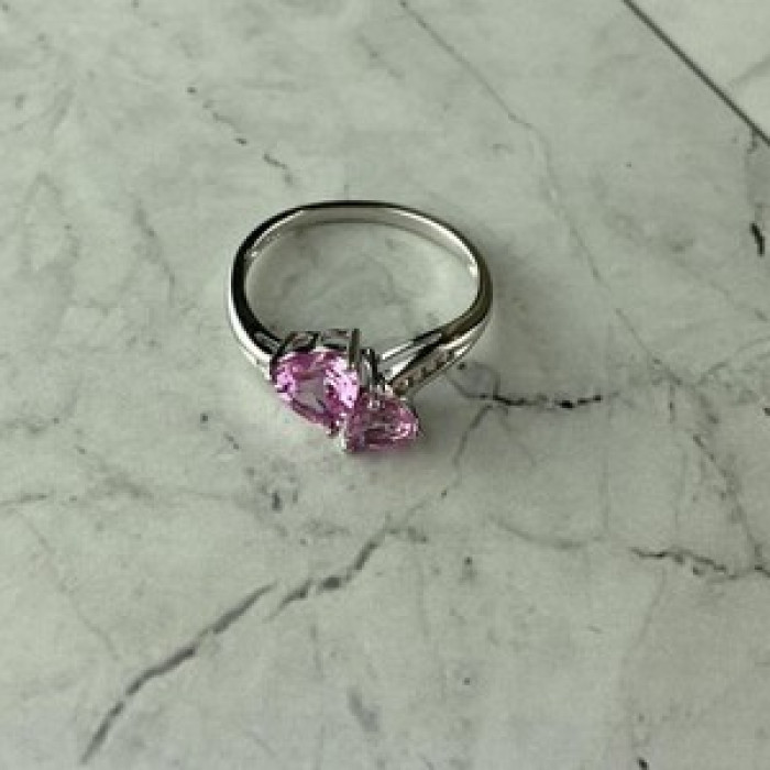 925 Sterling Silver Pink Topaz 