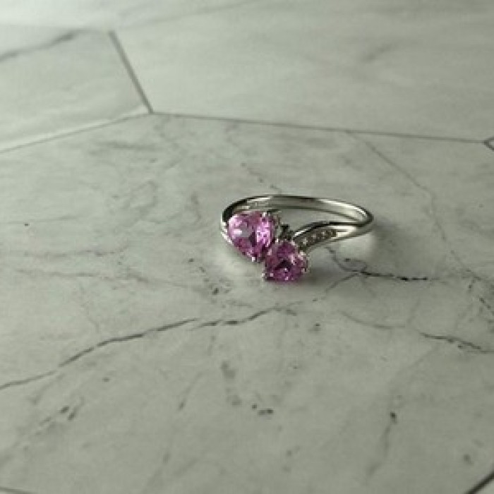 925 Sterling Silver Pink Topaz 