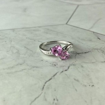 925 Sterling Silver Pink Topaz 