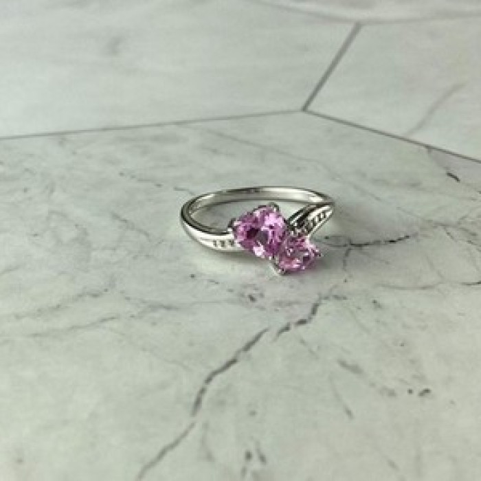 925 Sterling Silver Pink Topaz 