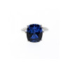 925 Sterling Silver Blue Sapphire Ring Size 6.5