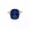925 Sterling Silver Blue Sapphire Ring Size 6.5