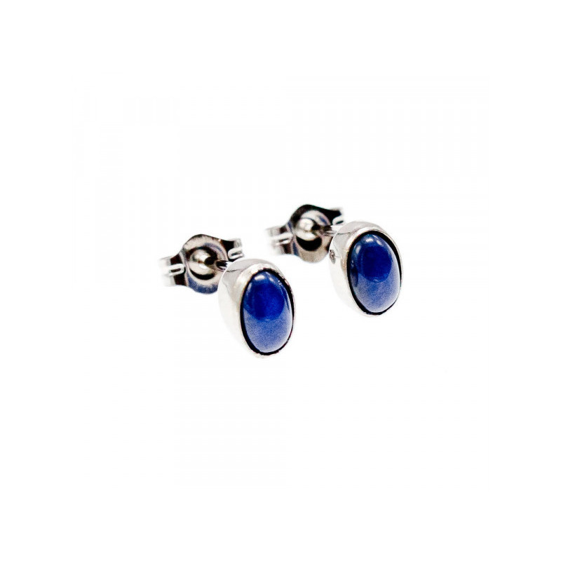 14K WHITE GOLD STAR SAPPHIRE EARRINGS