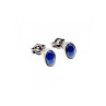 14K WHITE GOLD STAR SAPPHIRE EARRINGS