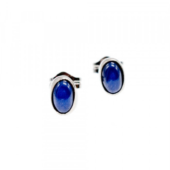 14K WHITE GOLD STAR SAPPHIRE EARRINGS