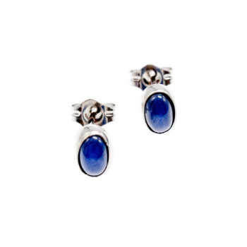 14K WHITE GOLD STAR SAPPHIRE EARRINGS