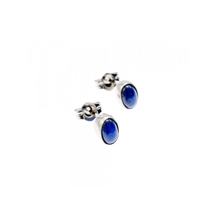 14K WHITE GOLD STAR SAPPHIRE EARRINGS