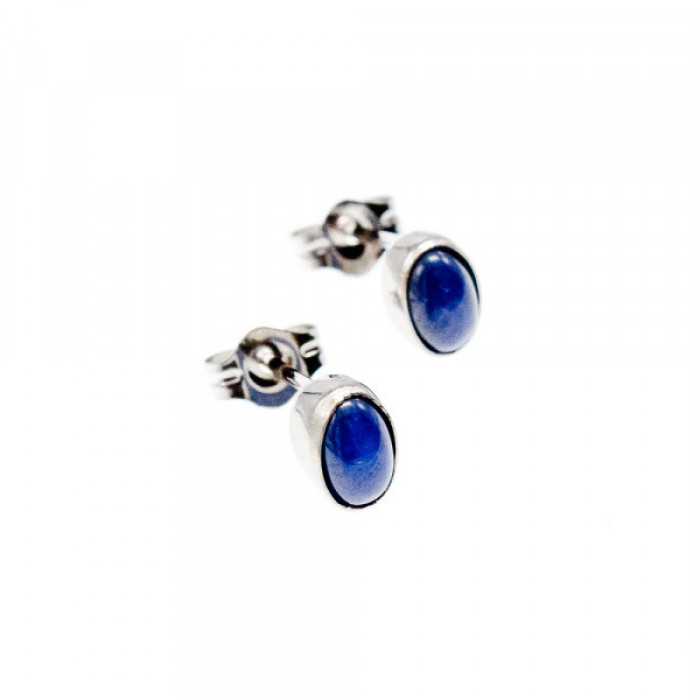 14K WHITE GOLD STAR SAPPHIRE EARRINGS