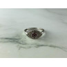 925 Sterling Silver Red Spinel, Tanzanite & Goshenite Ring Size 8.5