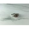 925 Sterling Silver Red Spinel, Tanzanite & Goshenite Ring Size 8.5