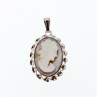925 Sterling Silver Shell Cameo Pendant