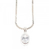 925 Sterling Silver CZ Chain With Pendant 925 Italy