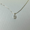 925 Sterling Silver CZ Chain With Pendant 925 Italy