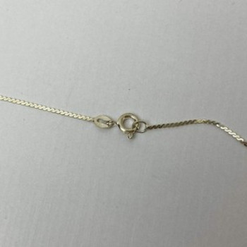 925 Sterling Silver CZ Chain With Pendant 925 Italy